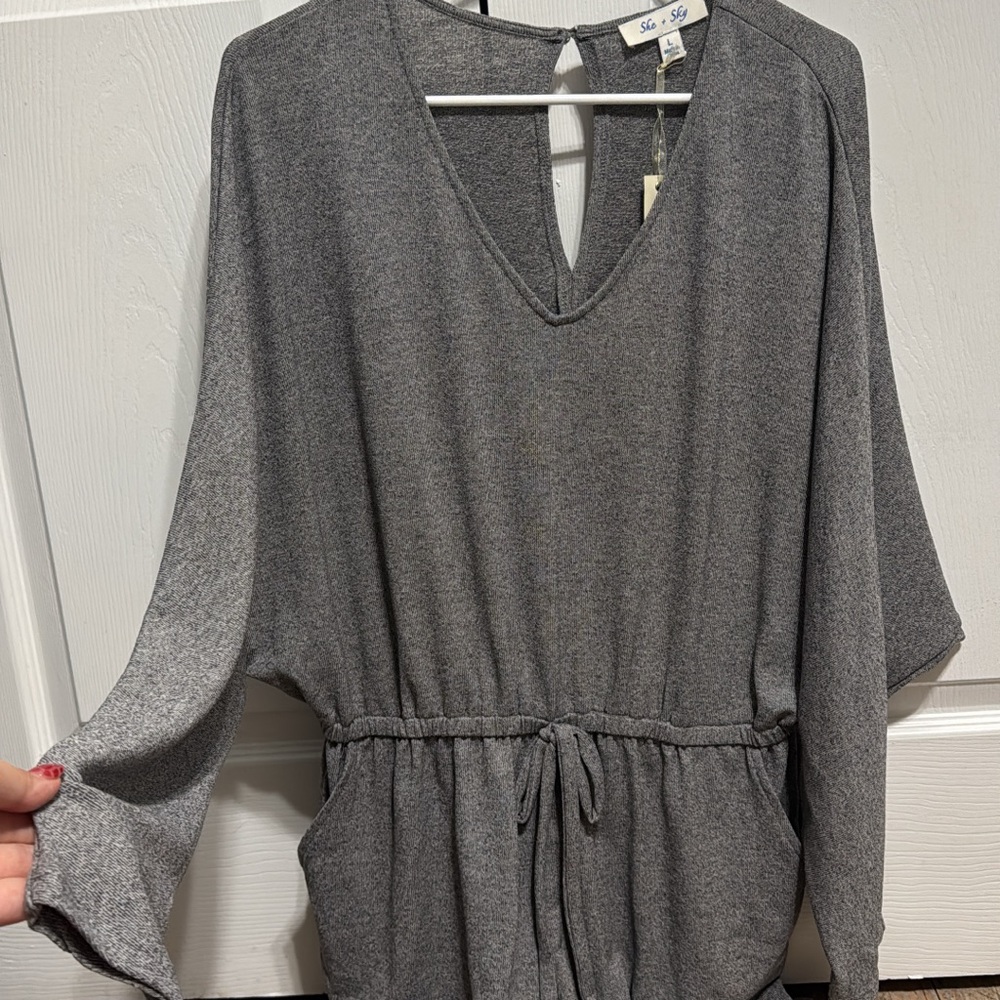 She + Sky Gray Jumpsuit
